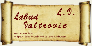 Labud Valtrović vizit kartica